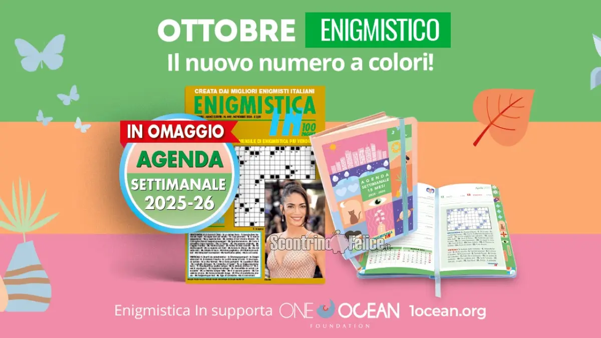 Agenda 15 mesi 2025 con Enigmistica IN