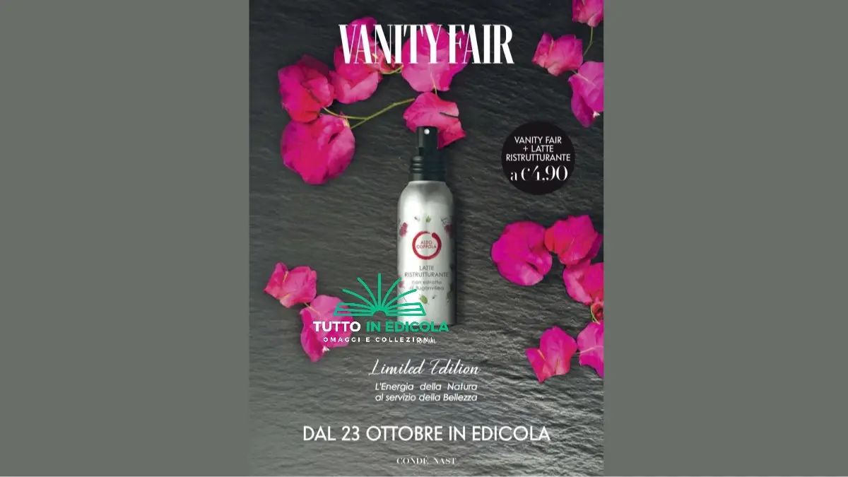 Vanity Fair con Latte Ristrutturante di Aldo Coppola in edicola